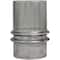 12" Gray Glass Wide Ribbed Vase with Fluted Center